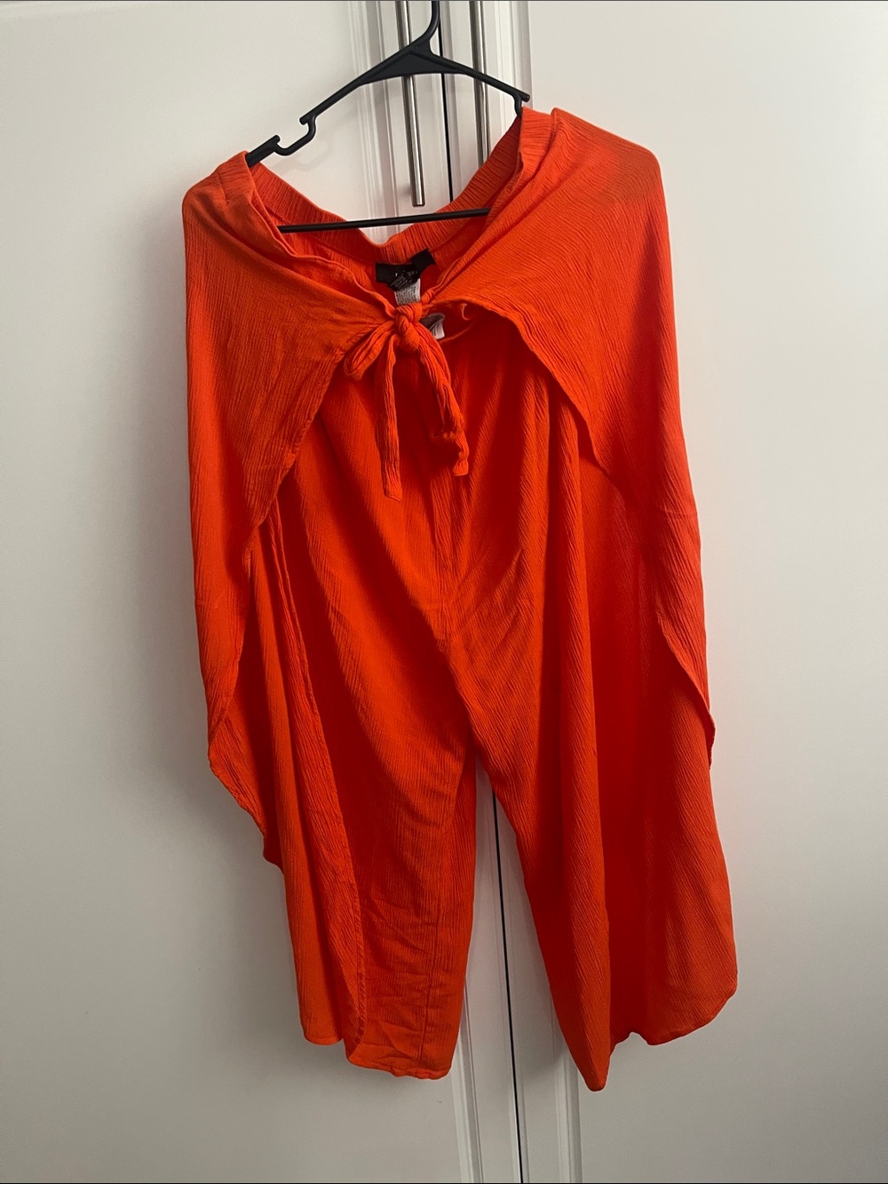 Forever 21 Orange Tie-Front palooza pants